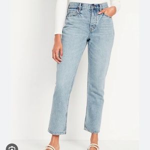 Old navy slouchy straight high rise jean